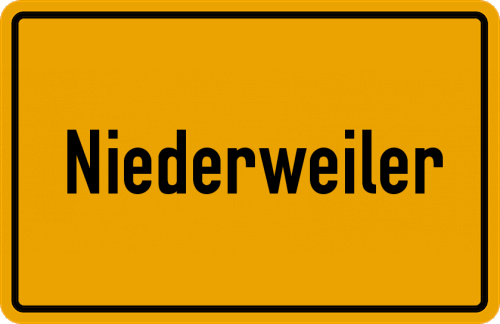 Ortsschild Niederweiler, Hunsrück