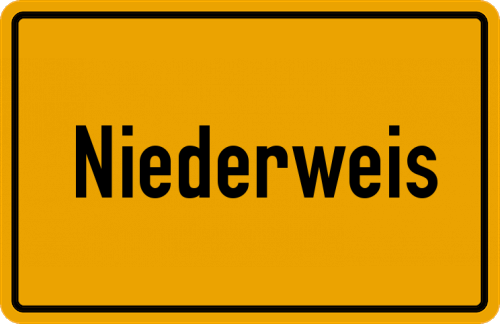 Ortsschild Niederweis