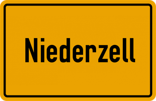 Ortsschild Niederzell