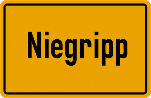 Ortsschild Niegripp