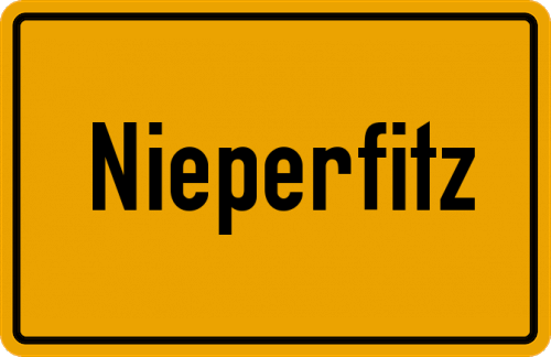Ortsschild Nieperfitz