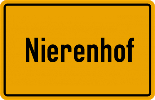Ortsschild Nierenhof