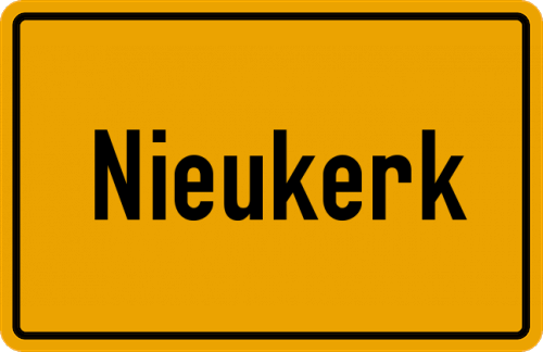 Ortsschild Nieukerk