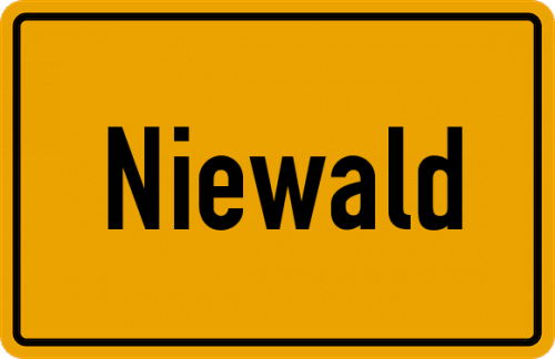 Ortsschild Niewald, Lippe