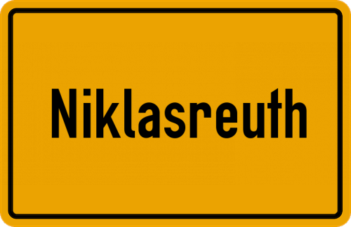 Ortsschild Niklasreuth
