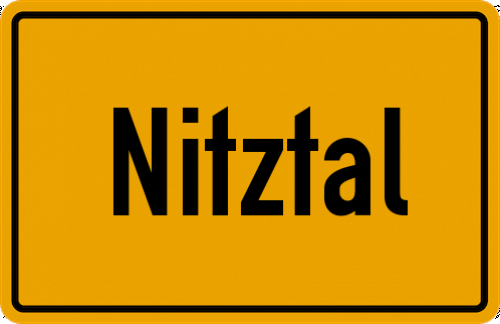 Ortsschild Nitztal