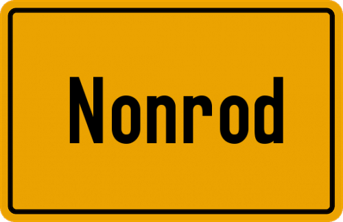 Ortsschild Nonrod