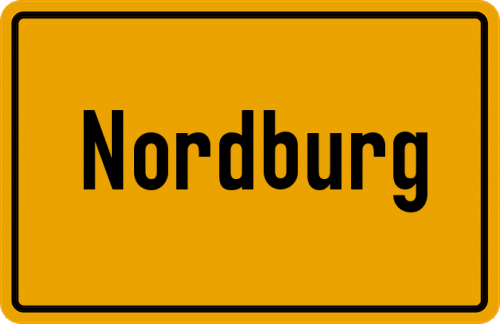 Ortsschild Nordburg, Kreis Celle