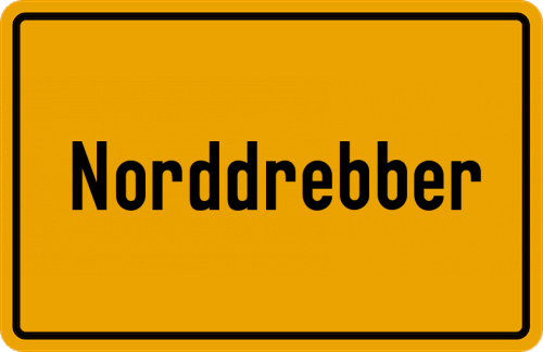 Ortsschild Norddrebber
