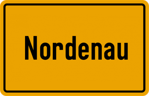 Ortsschild Nordenau