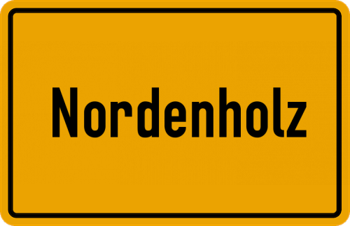 Ortsschild Nordenholz, Oldenburg