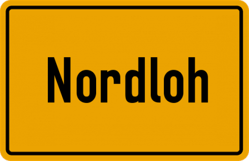Ortsschild Nordloh, Kreis Ammerland