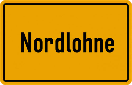 Ortsschild Nordlohne, Oldenburg