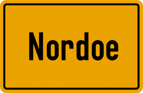 Ortsschild Nordoe