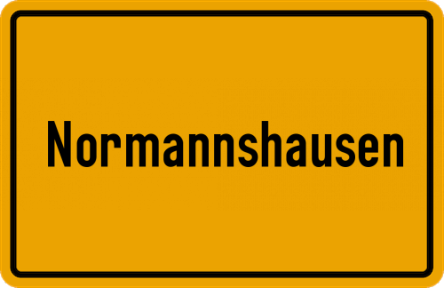 Ortsschild Normannshausen