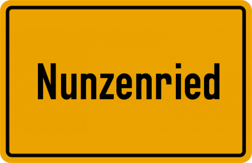 Ortsschild Nunzenried