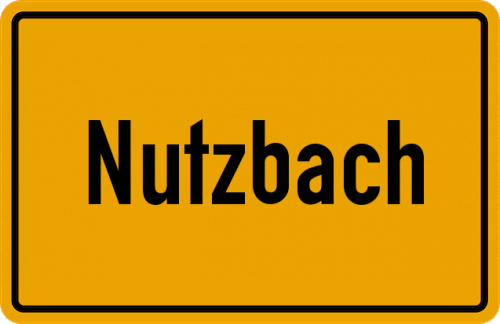 Ortsschild Nutzbach