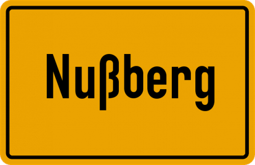 Ortsschild Nußberg