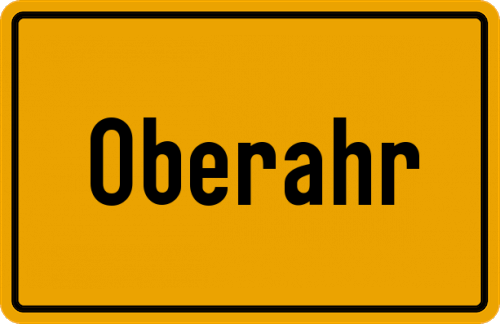 Ortsschild Oberahr