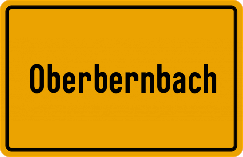 Ortsschild Oberbernbach