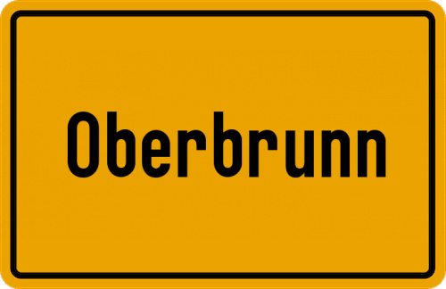 Ortsschild Oberbrunn, Kreis Starnberg