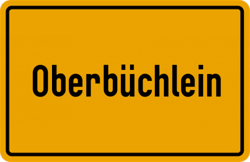 Ortsschild Oberbüchlein