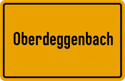 Ortsschild Oberdeggenbach