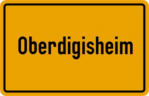 Ortsschild Oberdigisheim