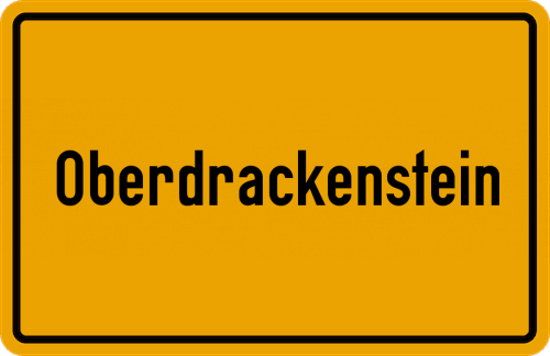 Ortsschild Oberdrackenstein