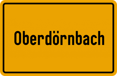 Ortsschild Oberdörnbach