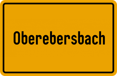 Ortsschild Oberebersbach