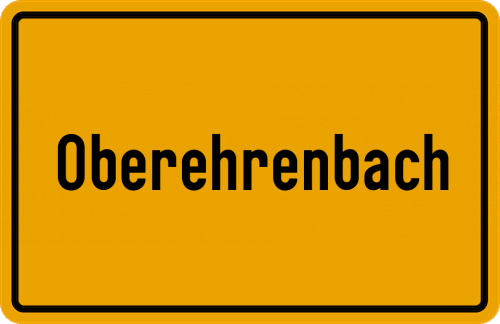 Ortsschild Oberehrenbach