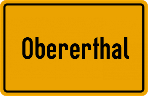 Ortsschild Obererthal