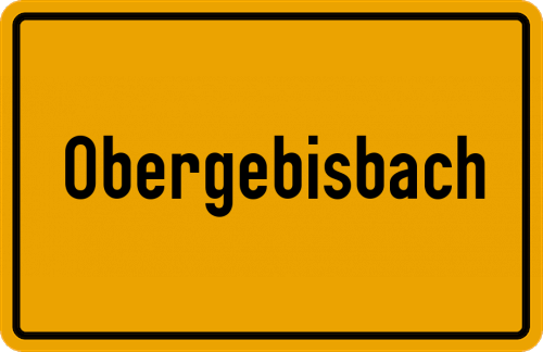 Ortsschild Obergebisbach