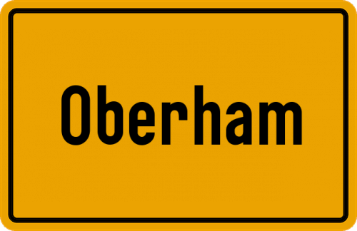 Ortsschild Oberham