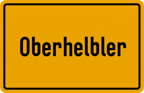 Ortsschild Oberhelbler