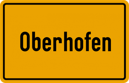 Ortsschild Oberhofen