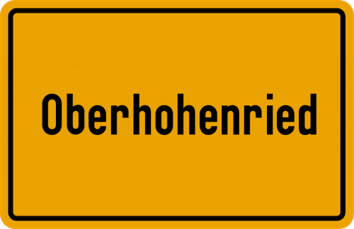 Ortsschild Oberhohenried