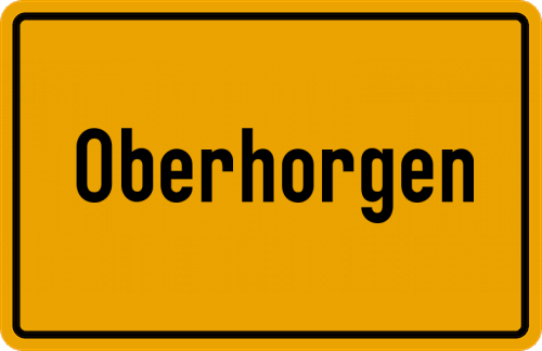 Ortsschild Oberhorgen