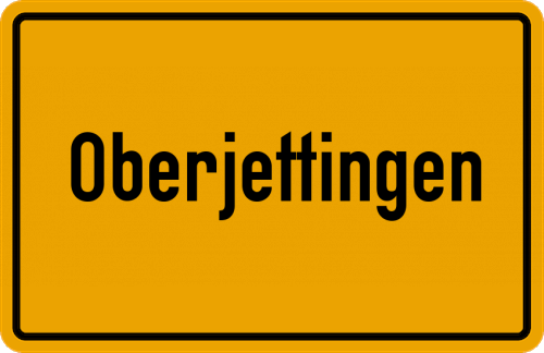 Ortsschild Oberjettingen