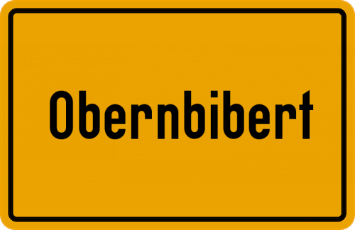Ortsschild Obernbibert