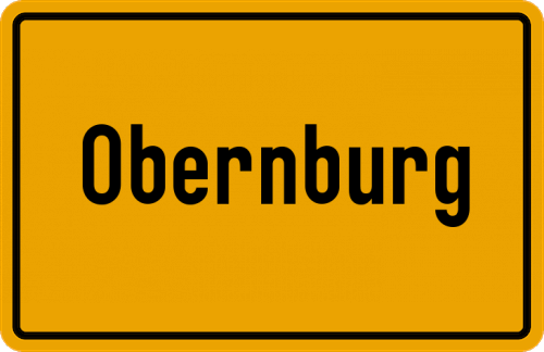 Ortsschild Obernburg, Kreis Rosenheim, Oberbayern