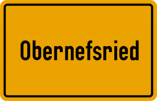 Ortsschild Obernefsried
