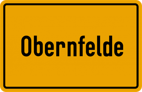 Ortsschild Obernfelde, Westfalen