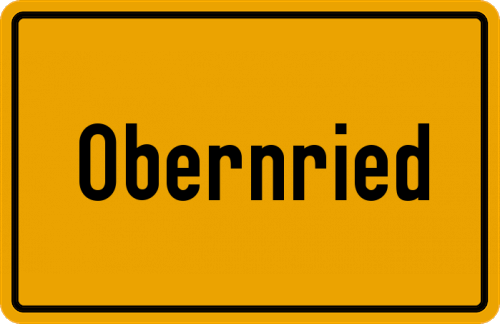 Ortsschild Obernried