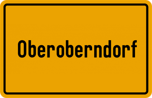 Ortsschild Oberoberndorf, Oberfranken
