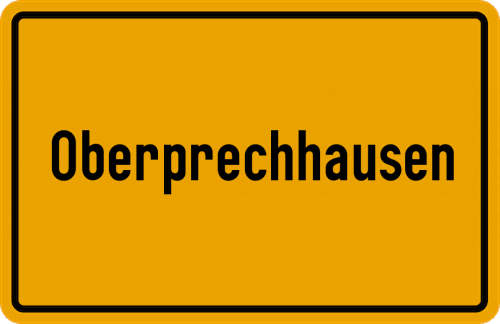 Ortsschild Oberprechhausen, Niederbayern