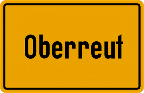 Ortsschild Oberreut
