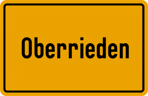 Ortsschild Oberrieden, Kreis Witzenhausen