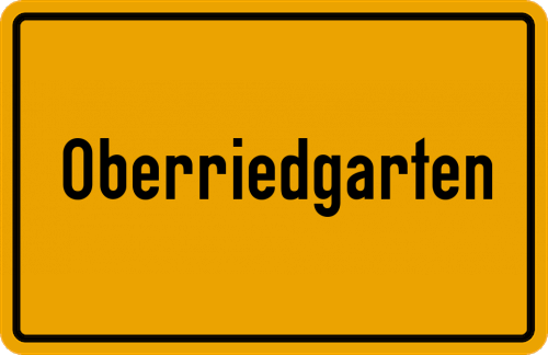 Ortsschild Oberriedgarten